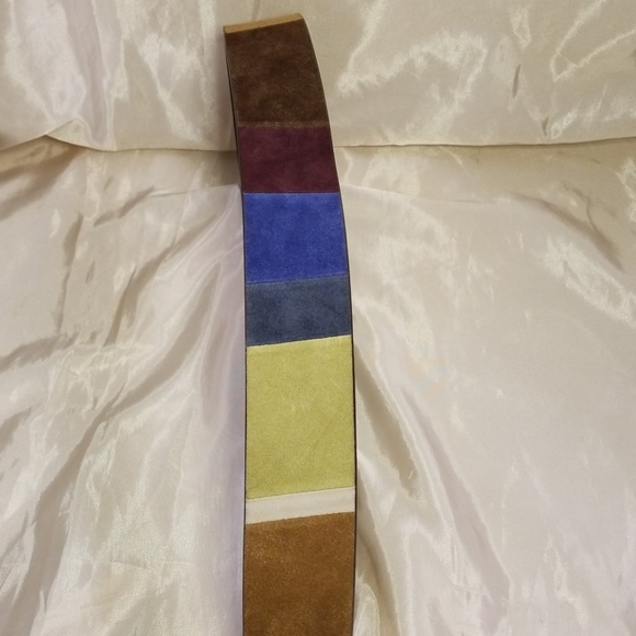 Multicolored COACH leather belt - Picture 2 of 8